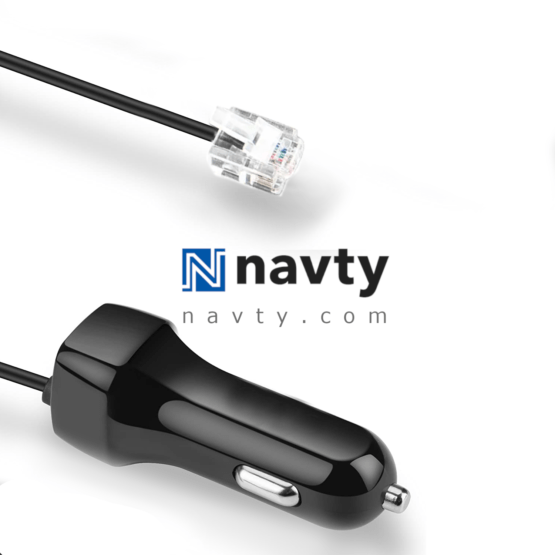 Câble NAVTY RJ11+USB spiralé 1,5m détecteur de radar